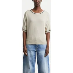 Kurzarm-Strickpullover Beige 44