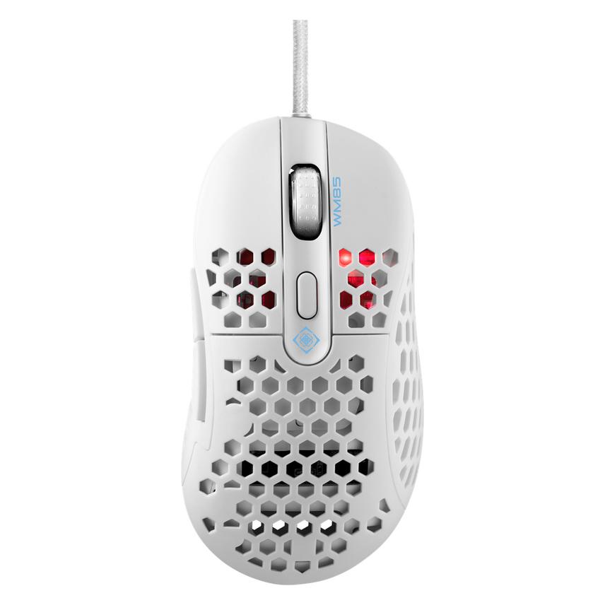 Deltaco GAMING White LINE 65g Gewicht, 400-6400 DPI, 1000 Hz, weiss (Kabelgebunden) (GAM-106-W)