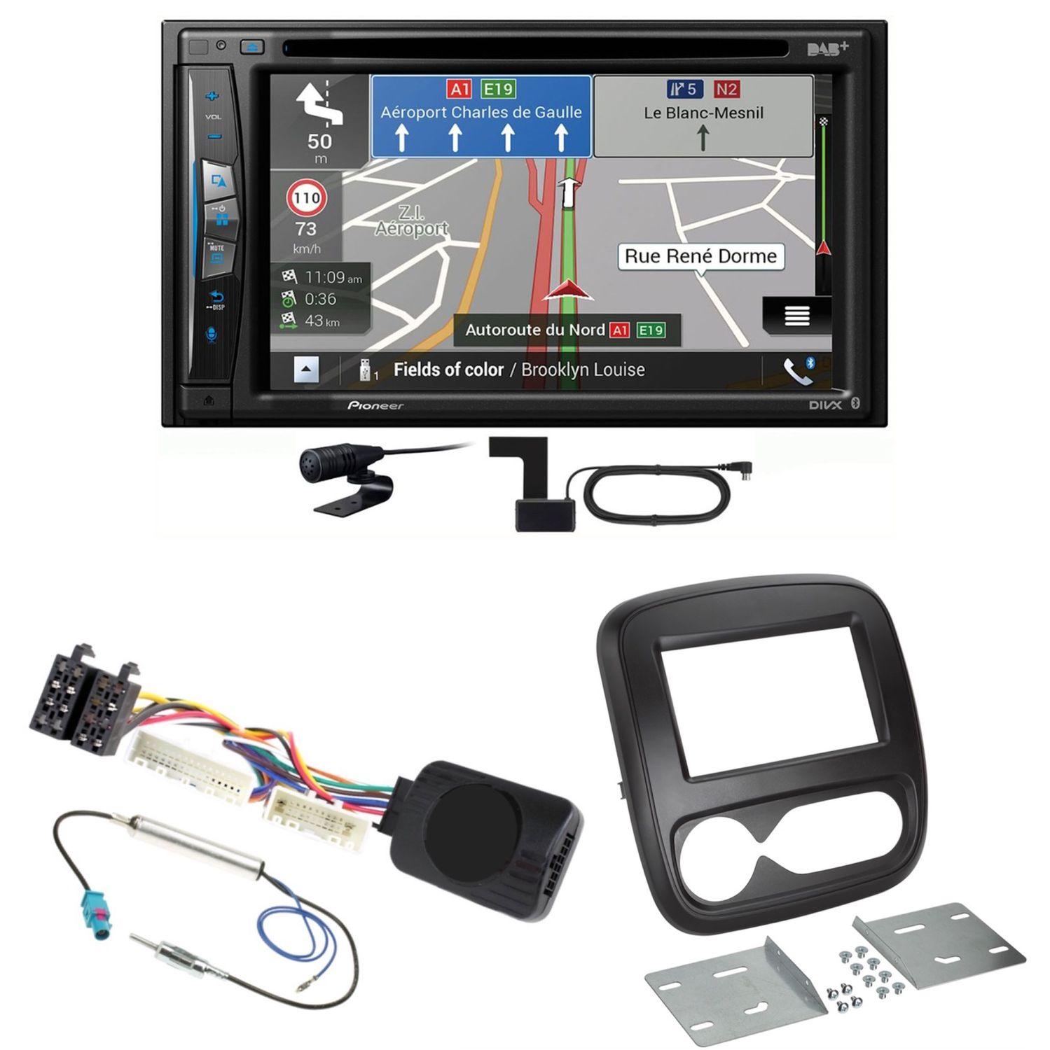 Pioneer AVIC-Z730DAB DAB+ MP3 Navigation Bluetooth Einbauset für Fiat Talento