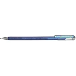 Pentel, Schreibstifte, Hybrid Dual Metallic Gelstift mit Kappe, feine Spitze, Blau, Grün, Metallic, 1 Stück
