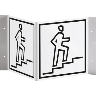 Schild I Tür-Nasenschild Piktogramm Treppe, Kunststoff, 150x150mm