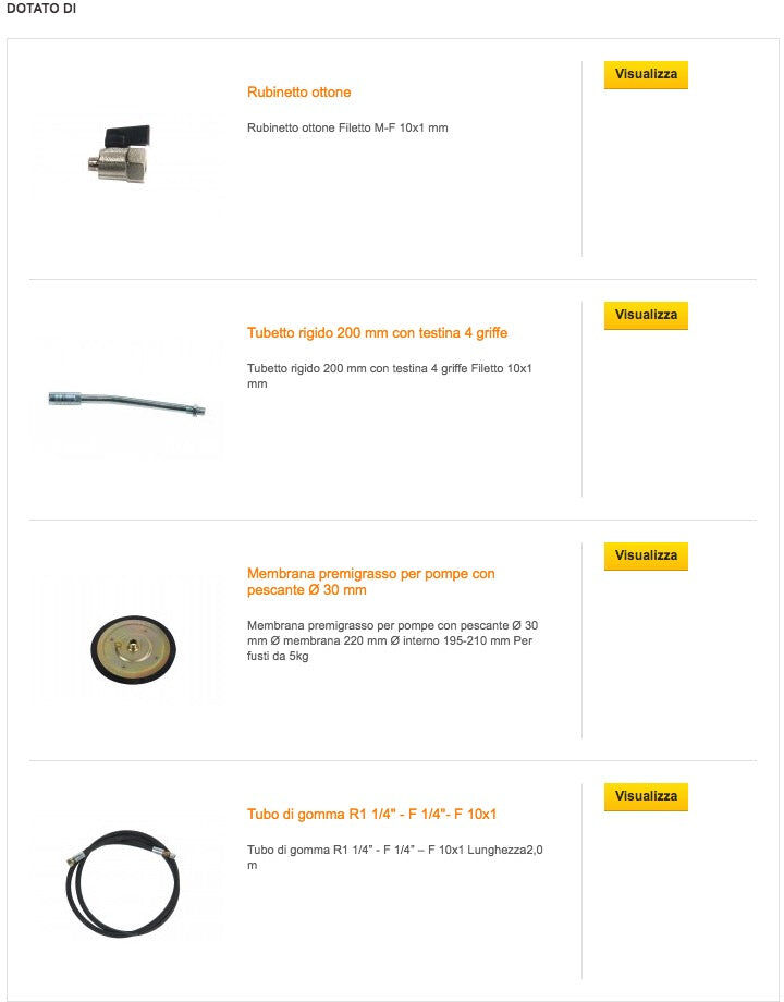 Meclube 016-1142-000 Ingrassatore manuale carrellato da 16 Kg