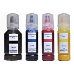 350 ml Sublimationstinte schwarz, cyan, magenta, gelb für Epson Ecotank 101