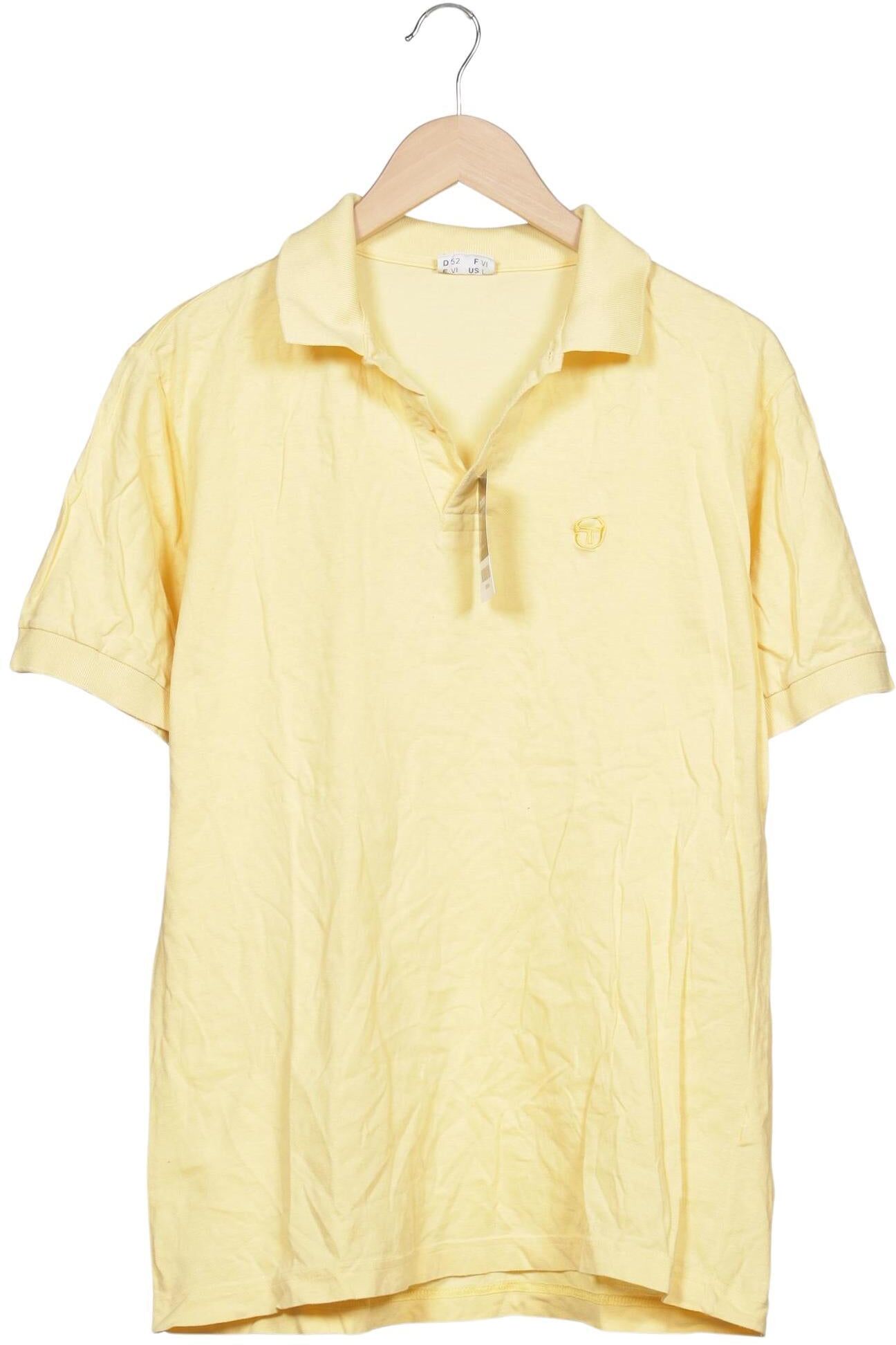 Sergio Tacchini Herren Poloshirt, Gelb, Gr. EU 52, Baumwolle - Second Hand