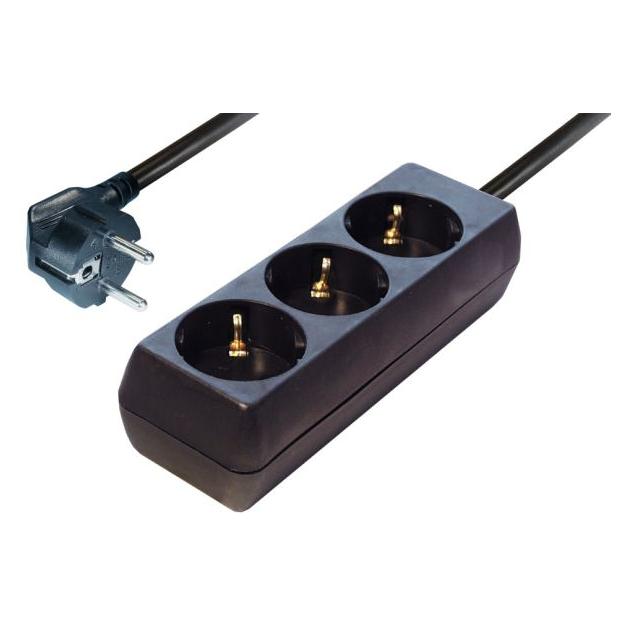 Hapena 40012 Steckdosenleiste 3-fach schwarz (3x, 1.40 m) (40012)
