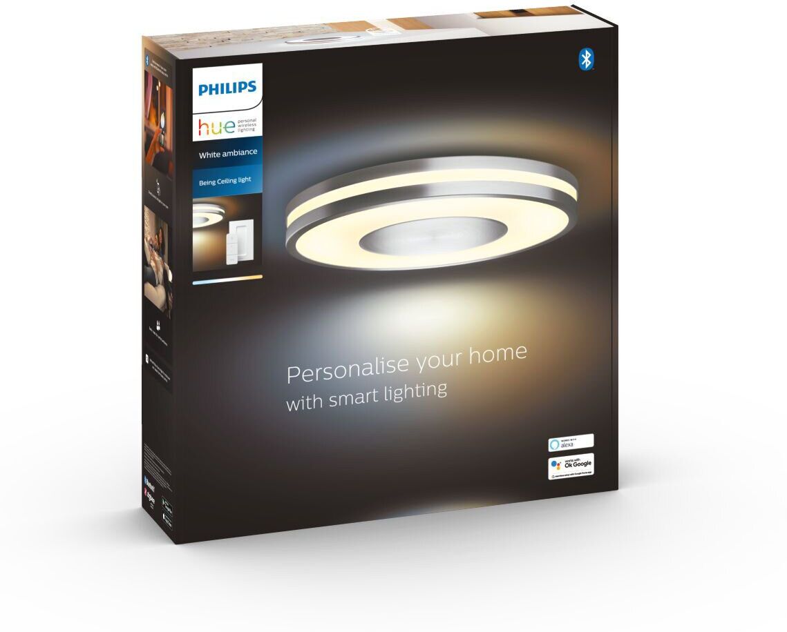 Philips Taklampa Being HUE, rund, 34,8 cm, 23W, aluminium