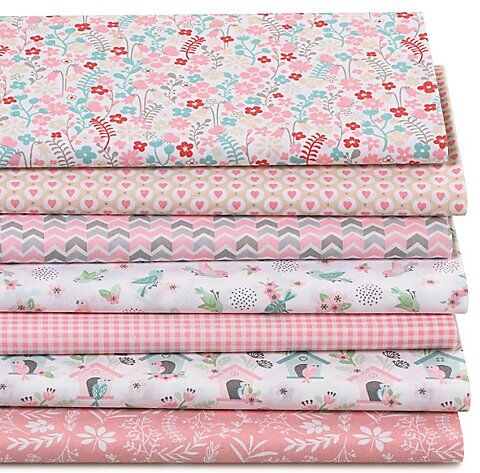 Patchwork-Überraschungspaket "Rosatöne", je nach Anfall