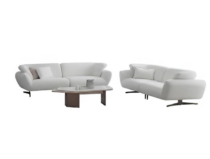 Xlmoebel Polstergarnitur Beige Polstergarnitur: 3-Sitzer Sofa, Sessel, TV-Board & Tische, (Polstergarnitur, 9-tlg., 3-Sitzer Sofa, Sessel, TV-Board & Tische), Made in Europa