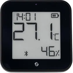 Shelly BLU HT Display ZB, Thermometer + Hygrometer, Schwarz