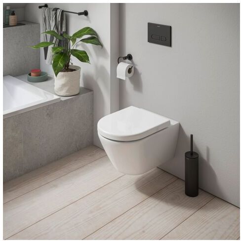 Duravit D-Code Wand-Tiefspül-WC-Set 49030900B2  Rimless, mit WC-Sitz, Absenkautomatik, Weiß Hochglanz