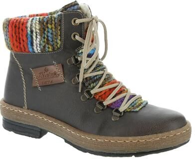 Rieker Felicitas 43 - Womens Euro 37 US 6 - 6.5 Grey Boot Medium