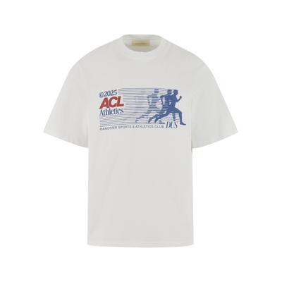 T-Shirt ANOTHER COTTON LAB "Another Cotton Lab", Herren, Gr. S, weiß, 100% Baumwolle, bedruckt, oversize, Rundhals, Shirts T-Shirt