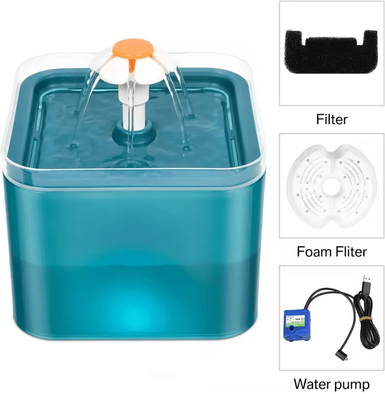 Inspire Curations GlowFlow 2L Pet Water Fountain With LED Light green 2l