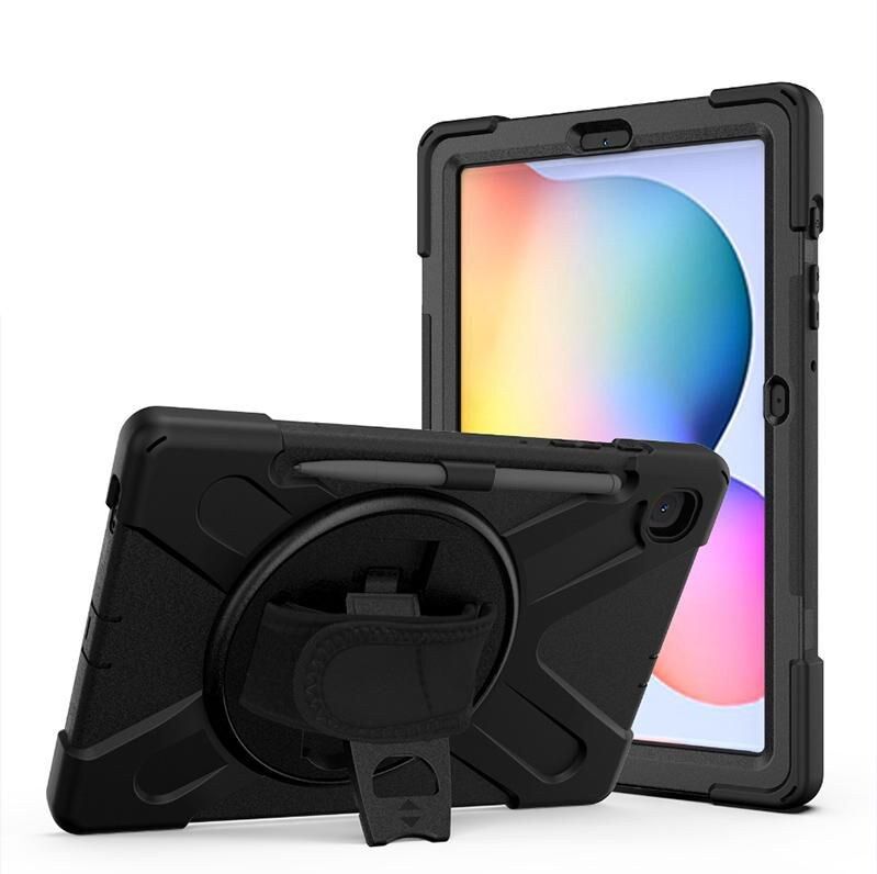 eSTUFF CHICAGO Full Body Defender Case for Samsung Galaxy Tab S6 Lite 2024/2022/2020 - Black (ES683540-BULK)