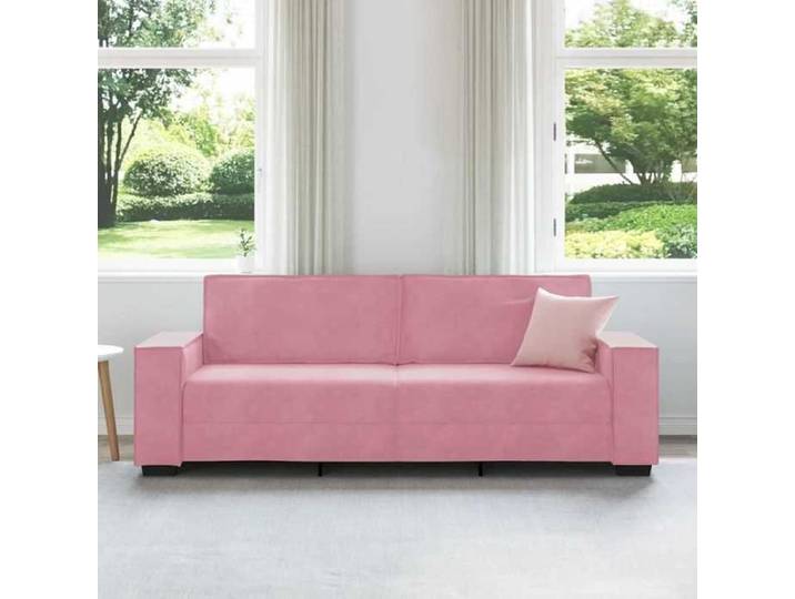 Stable&Durable - Rose - Canapé à 3 places - (par siège):110 kg - Rose 220x78x84 cm Velours - Canapé Scandinave HS210138620