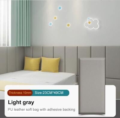 Uplift Picks Soft Peel And Stick Wall Panels For Headboard Playroom Protection Decor light Gray