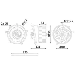 Innenraumgebläse MAHLE AB 59 000S für Mercedes-Benz C