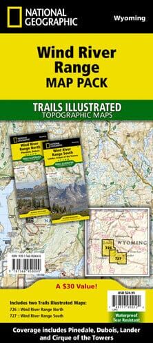 Wind River Range (lot de cartes)   National Geographic