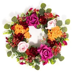 ABELLA Flora künstl. Dekokranz Rosenblüten Realtouch Ø 45cm