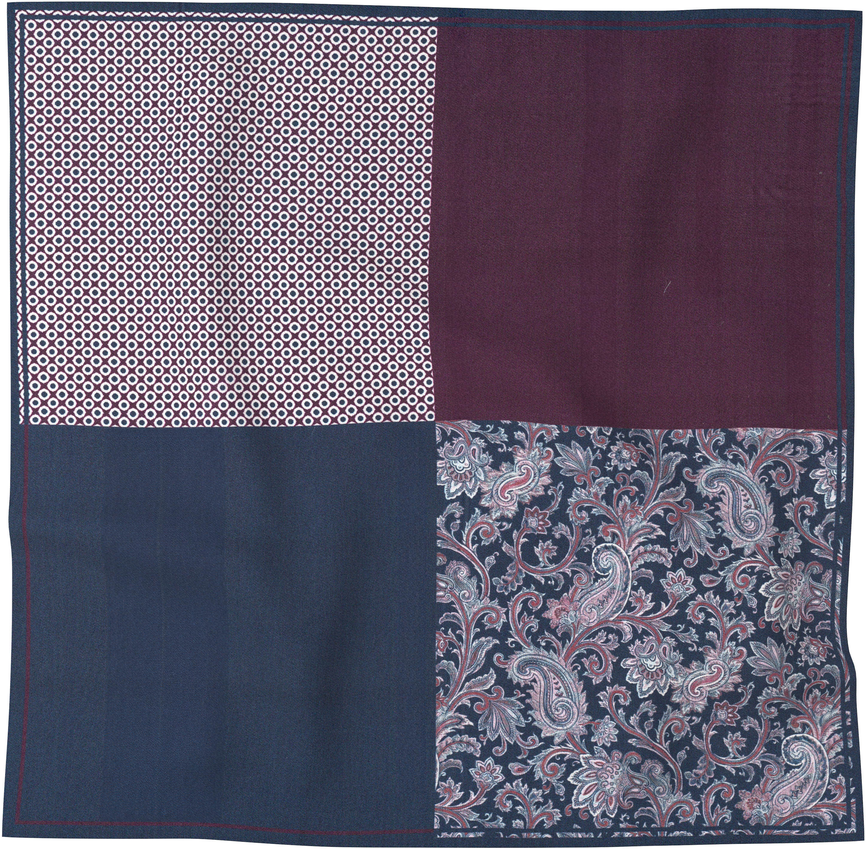 Einstecktuch OLYMP, Herren, aubergine, Web, Seide, Modetücher Einstecktuch, aus Seide, 30 x 30 cm, mehrfarbig aubergine Einheitsgröße