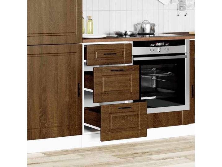 Moderne Buffet cuisine - Armoire de cuisine Porto - chêne marron bois d'ingénierie @@1600