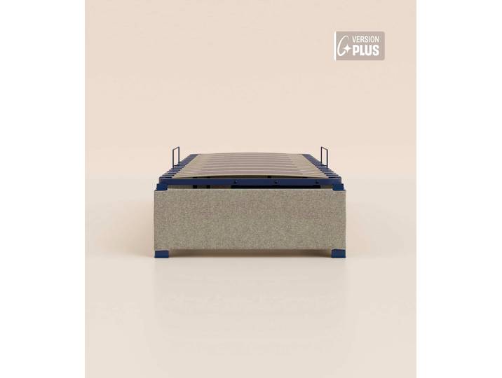 Sommier coffre 90x190 cm Plus - Gris - Tediber