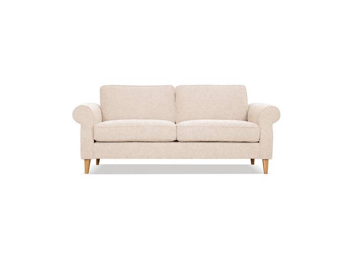Livetastic 2-Sitzer-Sofa Naomi, Creme, Füllung: Federn, Kaltschaum,Federn, Kaltschaum, Taschenfederkern, 194x82x91 cm, Wohnzimmer, Sofas & Couches, Sofas, 2-Sitzer Sofas