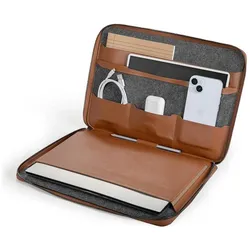 Livoo Laptop- und Tablet-Tasche (14"), Notebooktasche, Braun