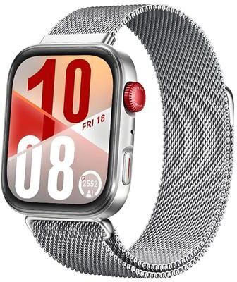 Everyday Crate Huawei Watch Fit 5 Fit 5 Pro Fit 4 Milanese Magnetic Watch Band Stainless Steel Strap silver