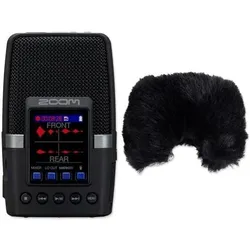 Zoom Audio-Recorder H2essential mit Windschutz WSH-2e, Audiorecorder, Schwarz