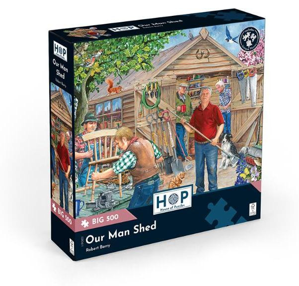 House of Puzzles puzzel Our Man Shed met 500 XL stukjes in rustieke stijl