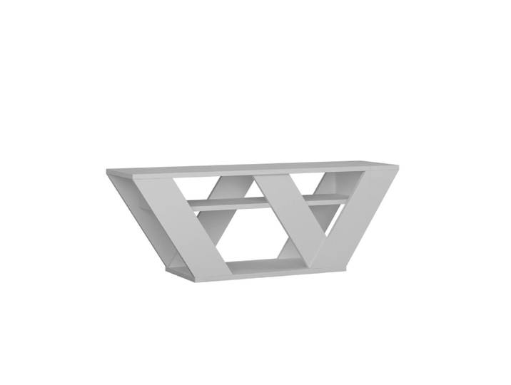 Meuble tv design blanc 1 étagère