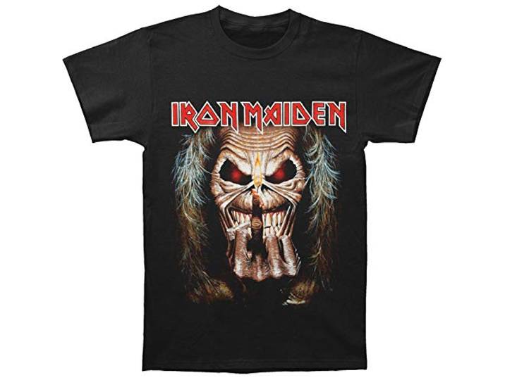 Iron Maiden Eddie Candle Finger T-shirt voor heren
