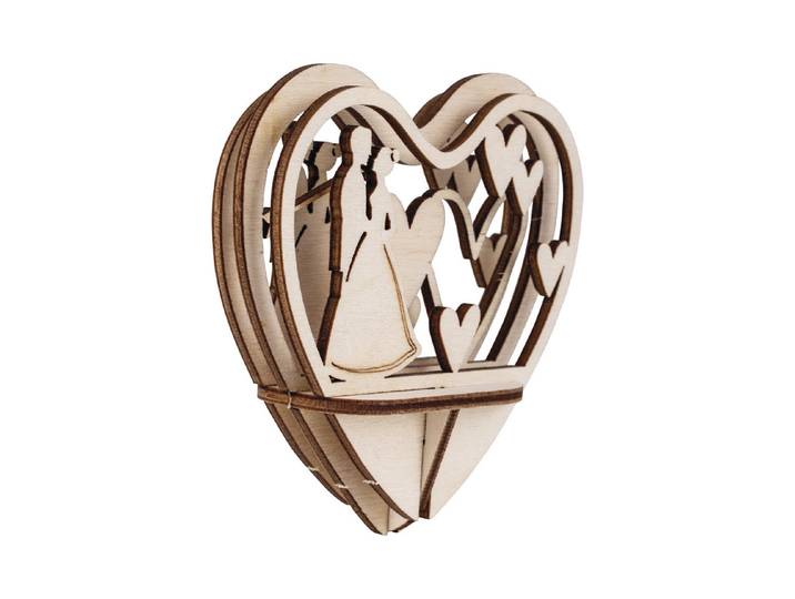 Rayher Holz-Steckfiguren Brautpaar 10 cm 5 Stück