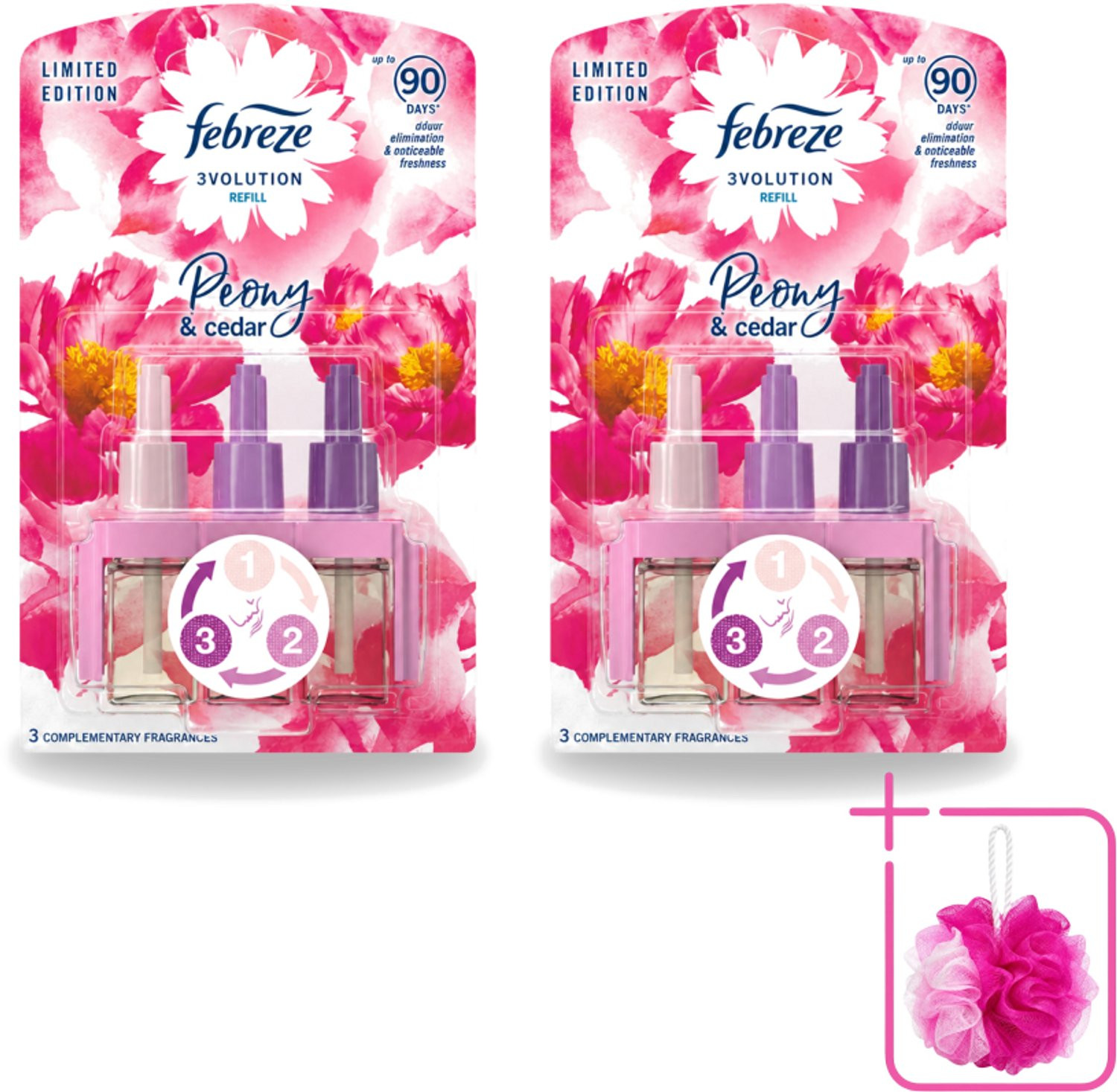 Ambi Pur 3Volution Luchtverfrisser Peony & Cedar - 2 stuks