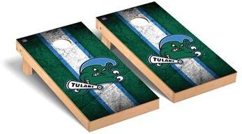 Skip's Garage Tulane Green Wave Vintage Cornhole Board Set