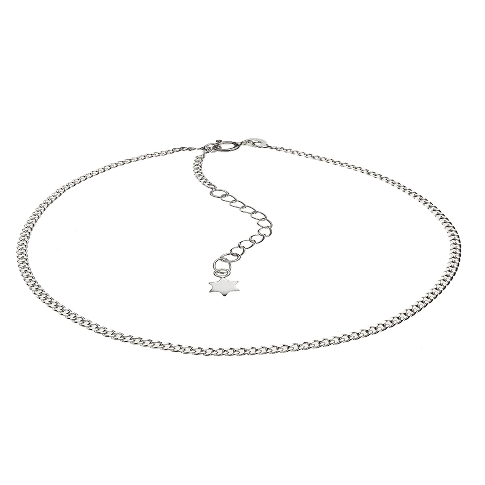 Zeeme Silber Fusskette 925 Silber Stern Motiv