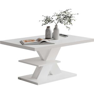 CASARIA Couchtisch Detroit, aus Holz, weiß, rechteckig, (B/T) 90 x 60 cm, mit Ablage