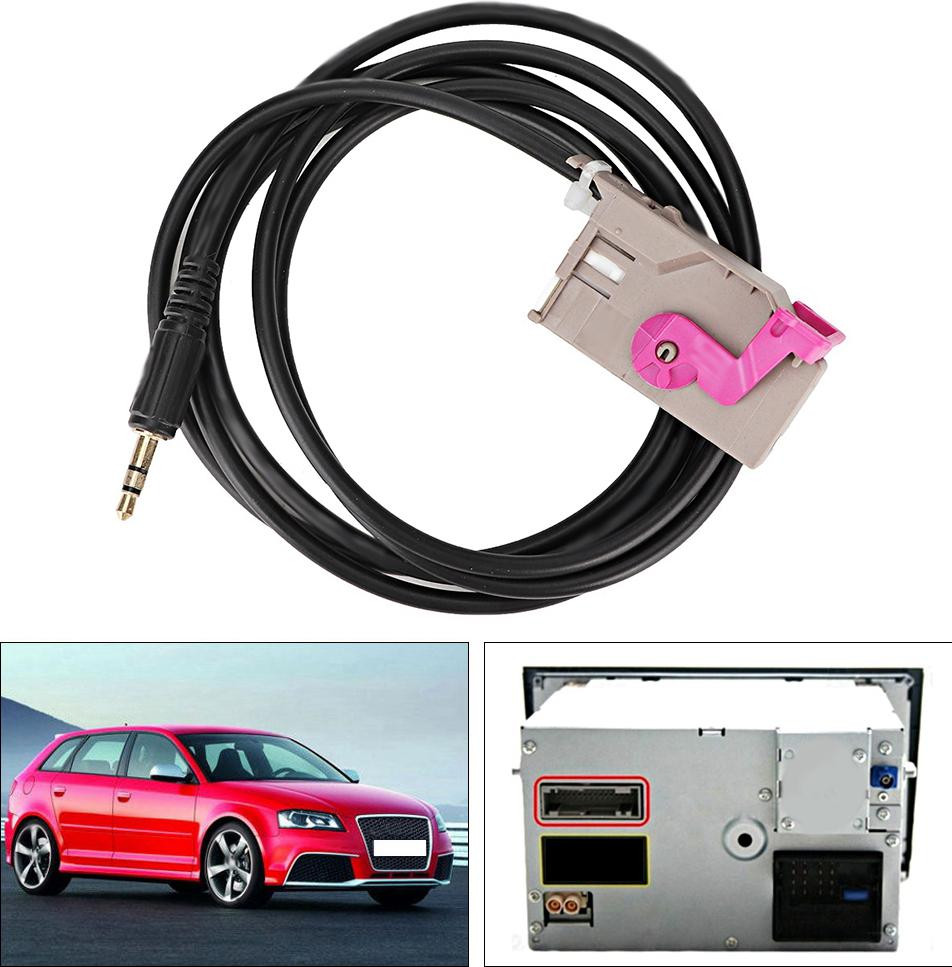 Gistuch Slijtvaste AUX-audiokabel voor auto's, 3-5 mm
