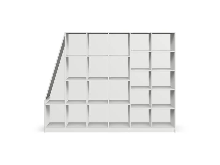 Breiter Dachschrägenschrank Premium Dekore Weiß­grau