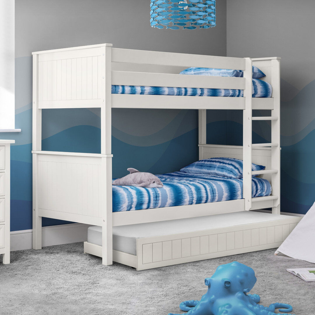 Harriet Bee Vivanco Bunk Bed Surf White UK Single - DE 90 x 190 cm
