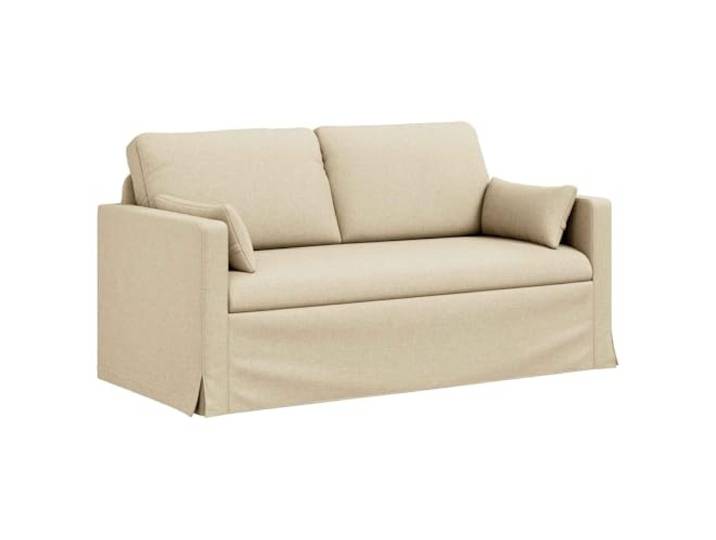 Coespram Modular 2-Sitzer Sofa Stoff Polstersofa 158x78x80cm Creme Erweitern Sie Ihre Wohnzimmer oder Lounge Oase mit dieser stilvollen Couch für entspannte Stunden im ruhigen Zuhause.