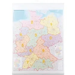 Franken Postleitzahlenkarte »KAM400« grau