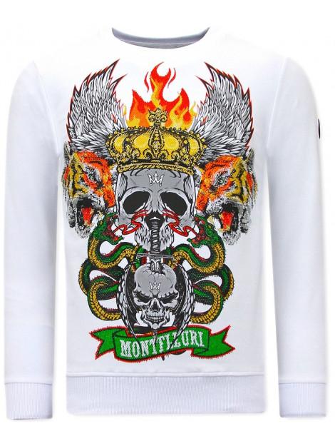 Montfleuri Sweater met print skull head