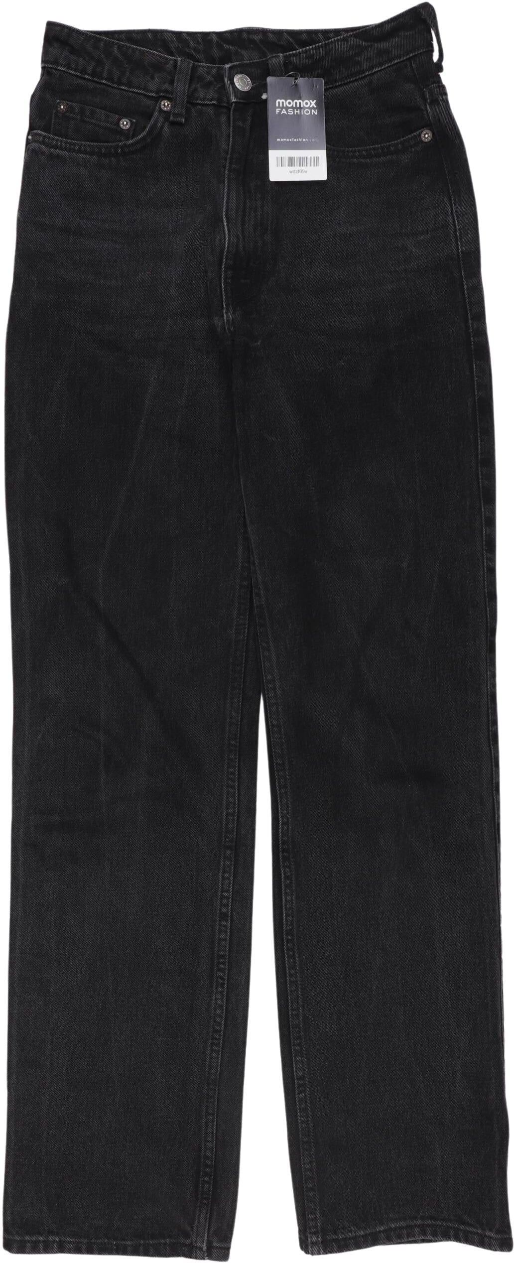 Weekday Damen Jeans, Schwarz, Gr. W25, Baumwolle - Second Hand