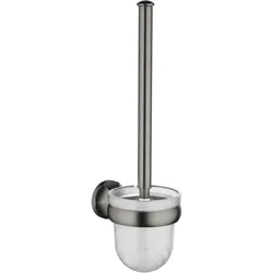 Dornbracht Madison WC-Bürstengarnitur 83900361-99 Wandmodell, Glaseinsatz Kristallglas, matt, Dark Platinum matt