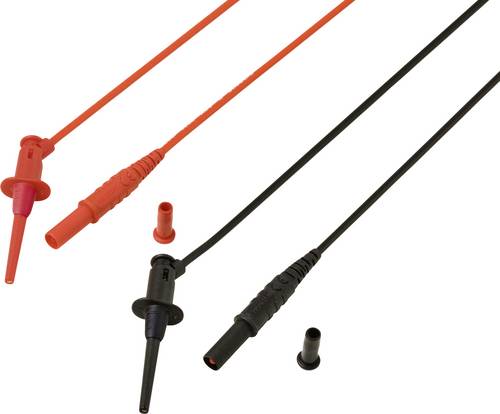 VOLTCRAFT MSL-528 Messleitung 1.2m mit Miniatur Abgreifhaken CAT II 300V 1 Paar