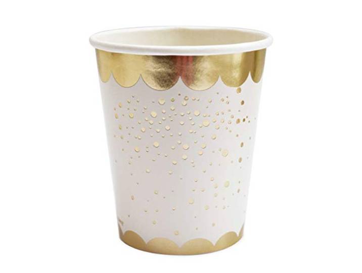 8 Gobelets \ gold\ 25 cl