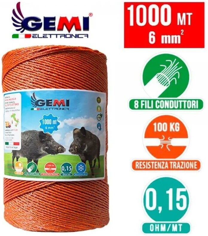 Gemi Elettronica Electric Fence Complete Kit For Wild Boars With 220v Energizer And 1000m 6mm² Wire For Electric Fence Gemi