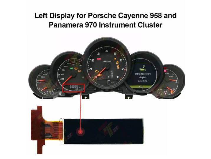 Affichage LCD gauche du tableau de bord pour Porsche Panamera 970 et Cayenne 958